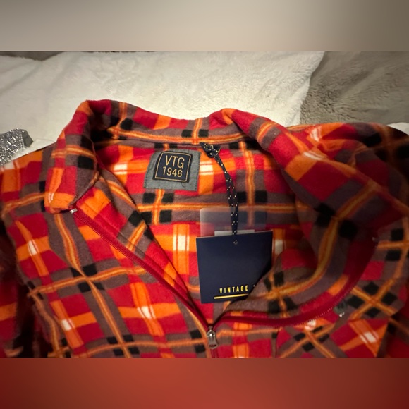 NWT-VTG 1946 Fleece Checkered Zippered Down Mens XL(066) brand new w:/tags - Picture 5 of 11